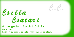 csilla csatari business card